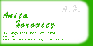 anita horovicz business card